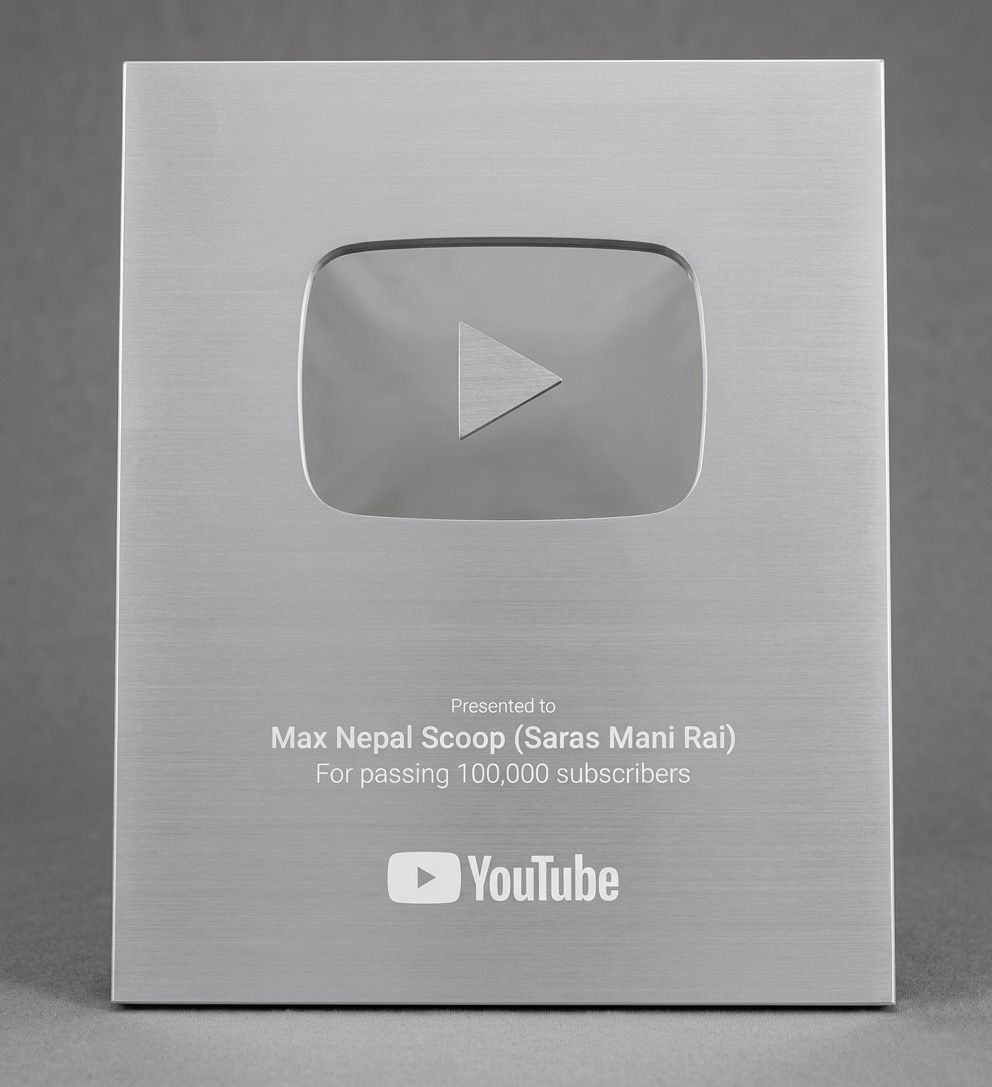 YouTube Silver Play Button Award